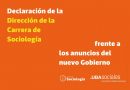 Declaración de la Dirección de la Carrera de Sociología (UBA) frente a los anuncios del nuevo Gobierno