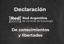 Comunicado RedSOCIO “De conocimientos y libertades”